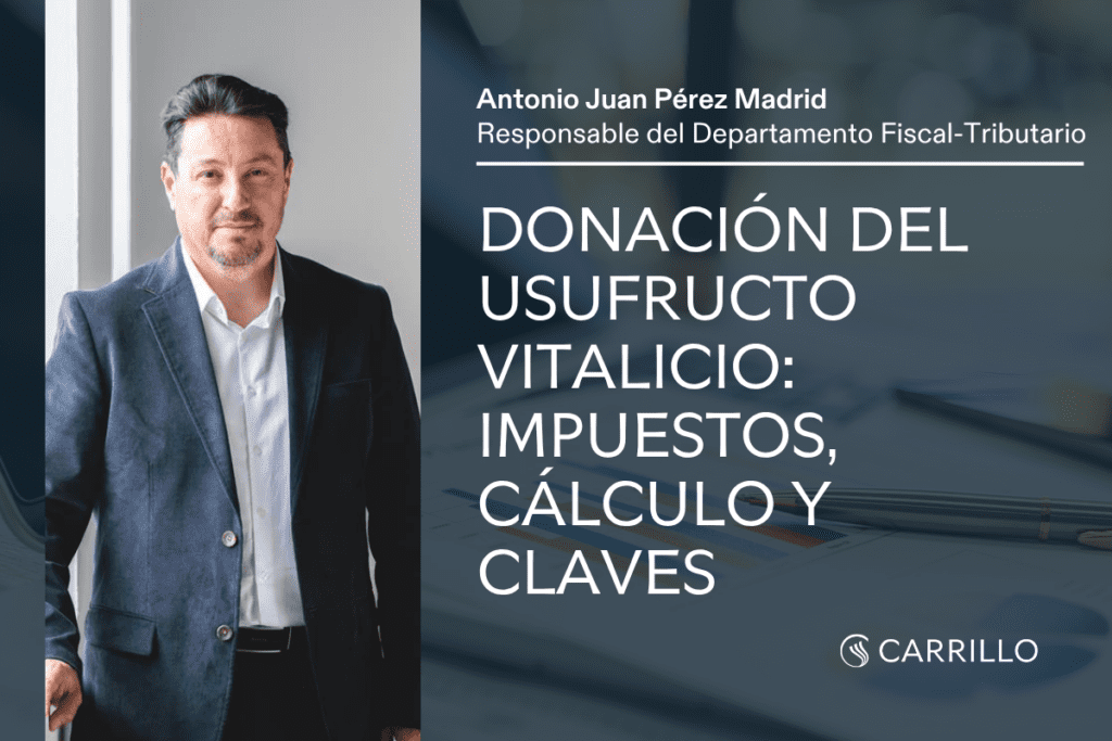 Portada del artículo sobre donación del usufructo vitalicio e impuestos