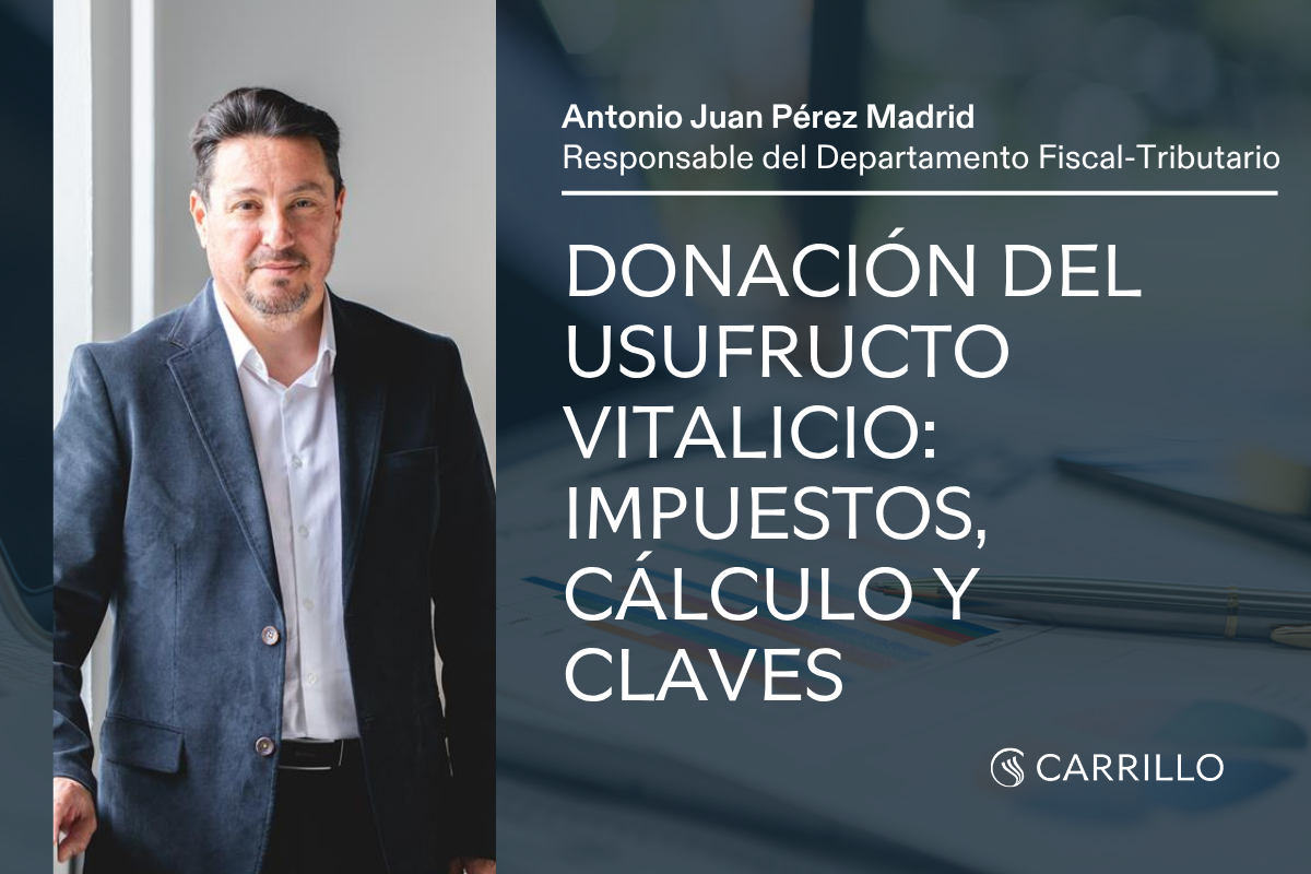 Portada del artículo sobre donación del usufructo vitalicio e impuestos